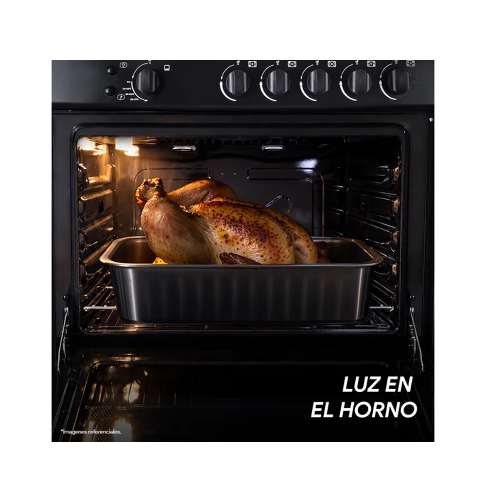 COMBO MIRAY COCINA A GAS GIRASOL PLUS GLP 5 HORNILLAS +CAMPANA 90CM INOX - 8