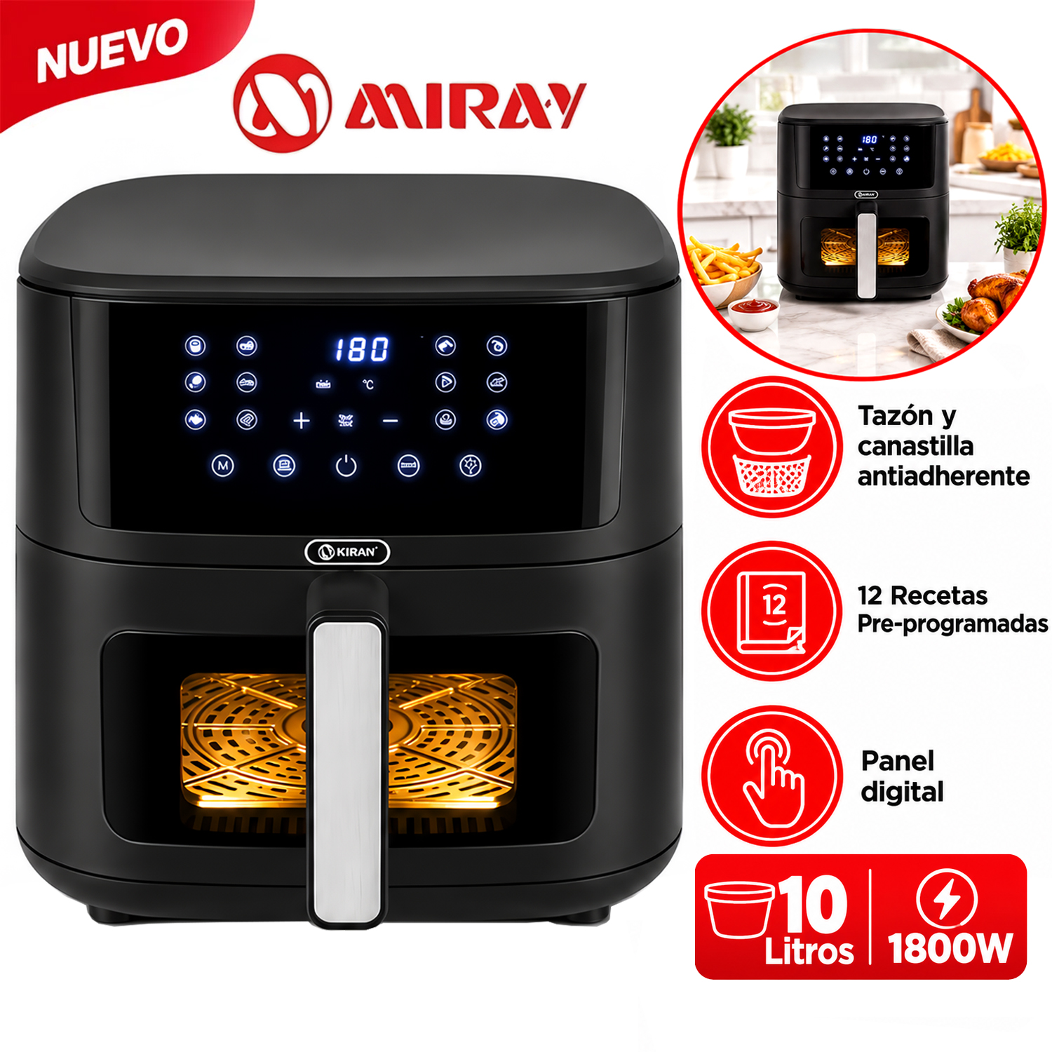 OLLA FREIDORA DIGITAL MIRAY OFM-115 10L - 1