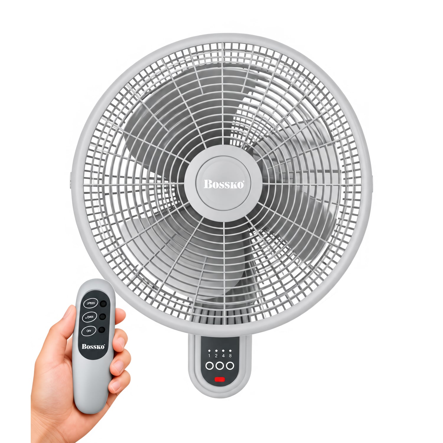 VENTILADOR DE PARED CON CONTROL 16' 90 WATTS BK-16-8010PD BLANCO - 2