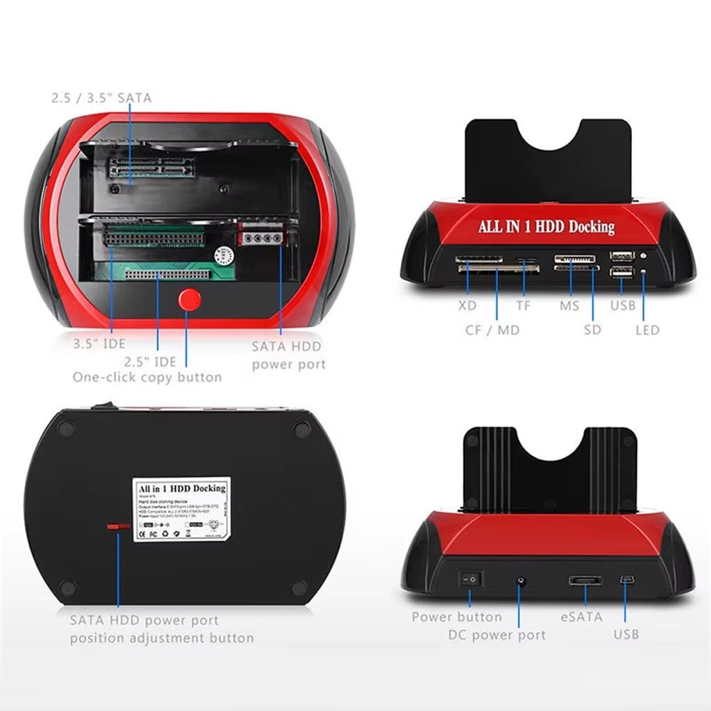 HDD DOCKING STATION DOBLE 2.5 3.5 IDE SATA USB 3.0 MS SF/MD SANTOFA ELECTRONICS S49000 - 4