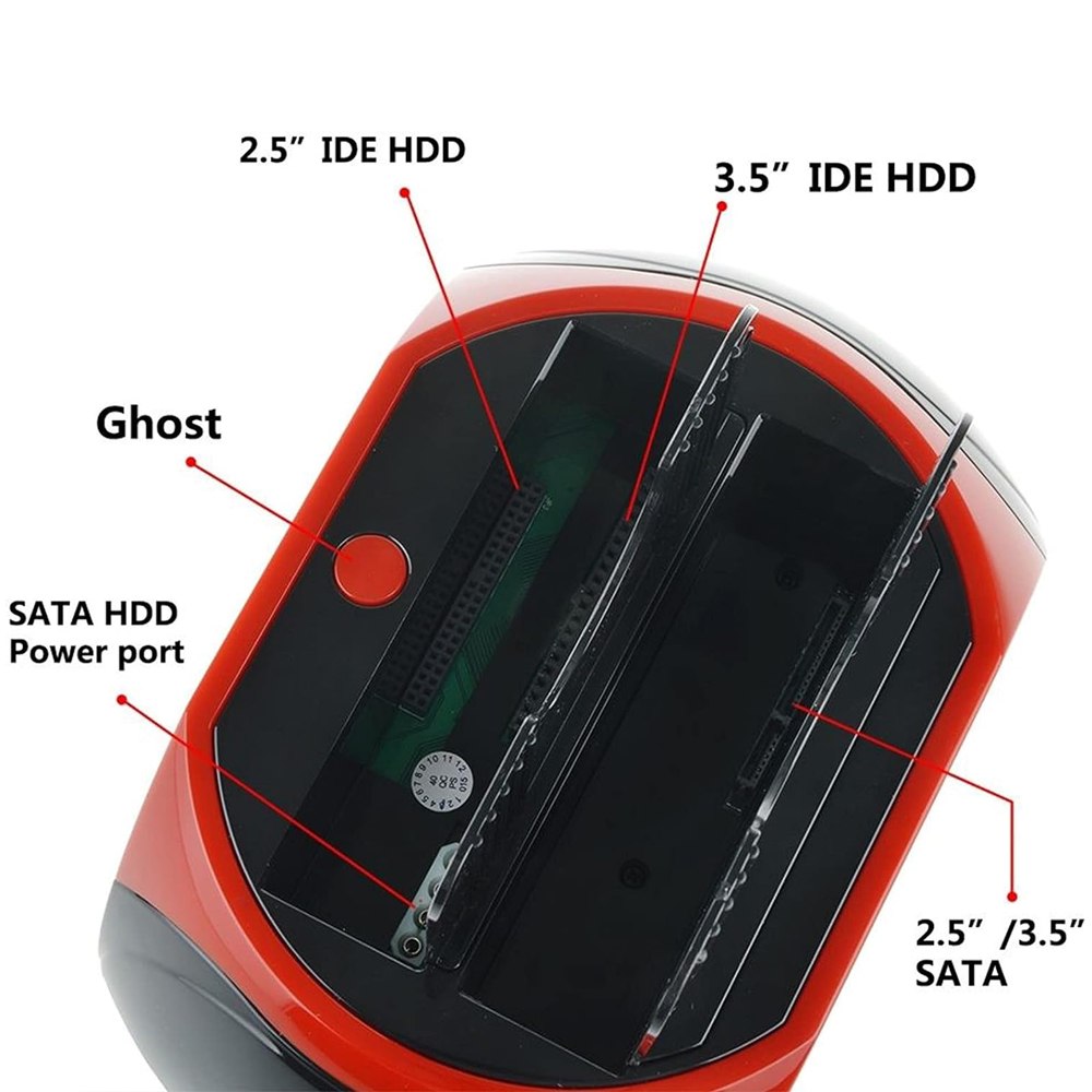 HDD DOCKING STATION DOBLE 2.5 3.5 IDE SATA USB 3.0 MS SF/MD SANTOFA ELECTRONICS S49000 - 8