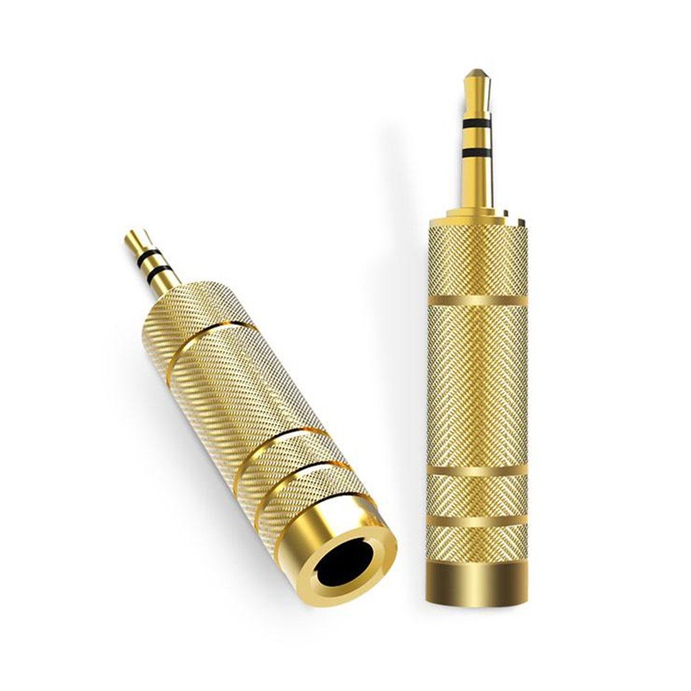 ADAPTADOR DE AUDIO JACK 3.5MM MACHO A ESTEREO PLUG 6.5MM HEMBRA SANTOFA ELECTRONICS - 2