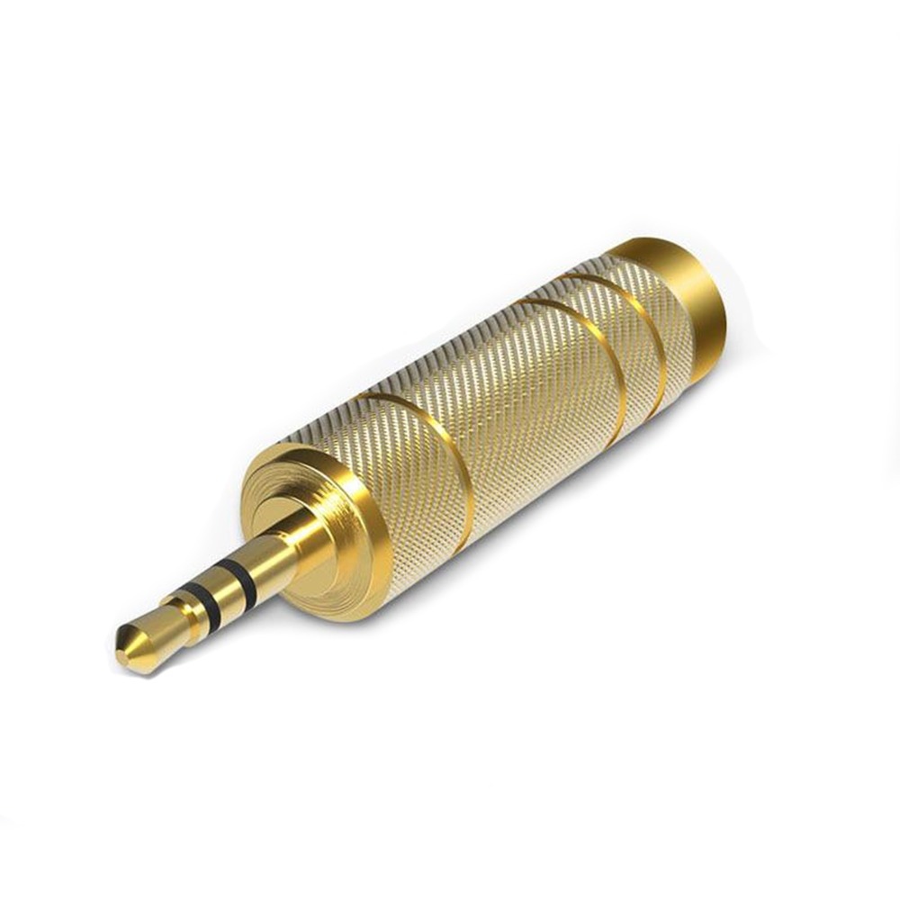 ADAPTADOR DE AUDIO JACK 3.5MM MACHO A ESTEREO PLUG 6.5MM HEMBRA SANTOFA ELECTRONICS - 3