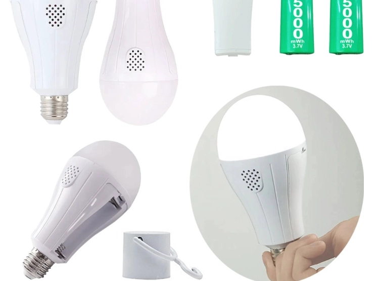 FOCO AC85-265V LED 15W RECARGABLE PORTÁTIL EMERGENCIA COLGANTE BLANCO CAMPING SANTOFA ELECTRONICS - 3
