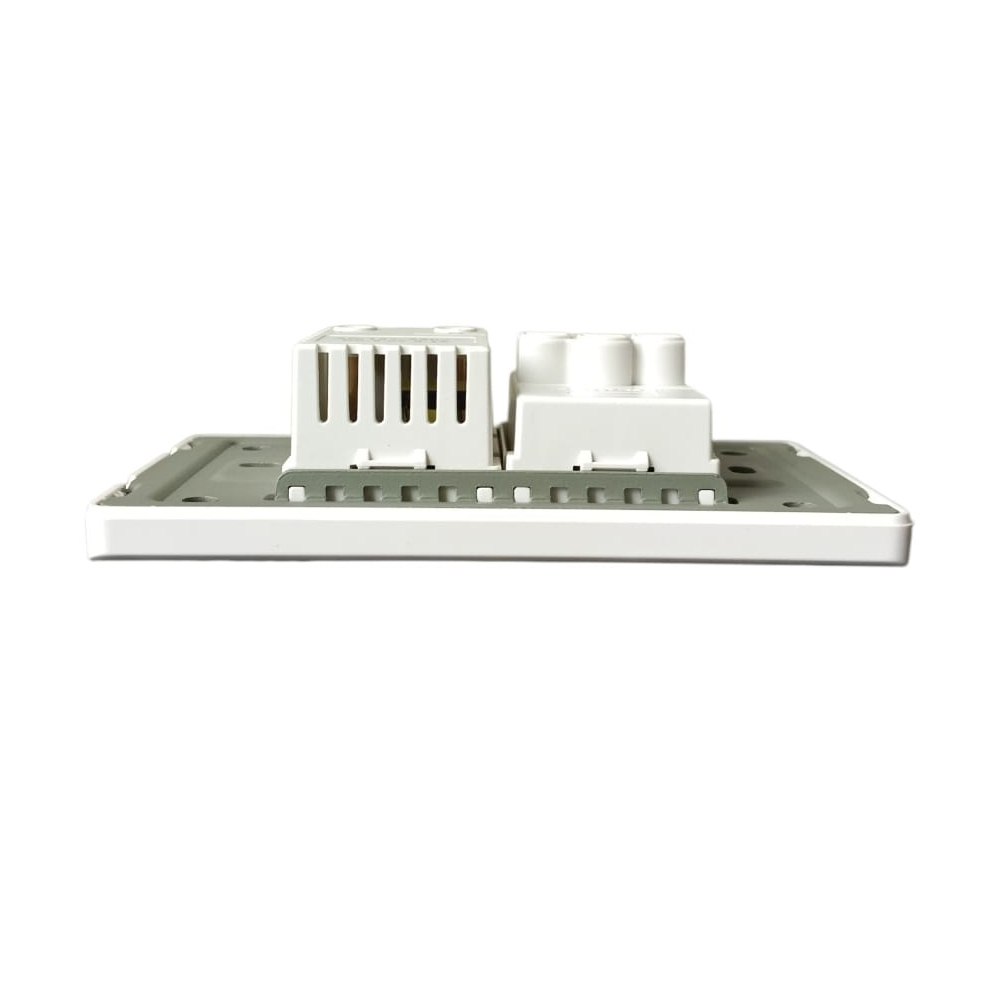 ENCHUFE GENERAL DOBLE USB BLANCO TOMACORRIENTE TIERRA MAS TOMAS PLACA ABATRON ELECTRIC SANTOFA ELECTRONICS - 7