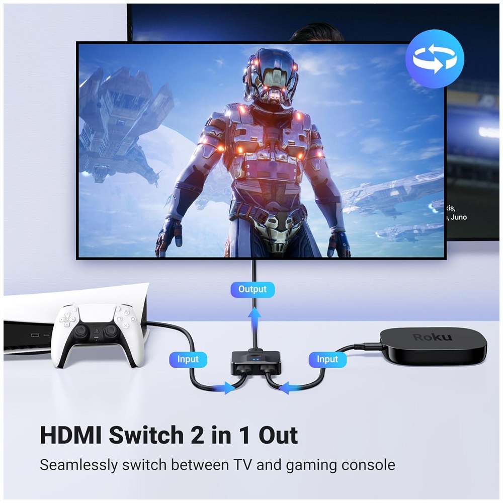 INTERRUPTOR UGREEN HDMI BIDIRECCIONAL 2 EN 1 SPLITTER Y SWITCH 4K 60HZ SANTOFA ELECTRONICS - 3
