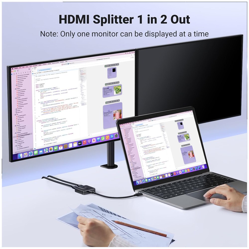 INTERRUPTOR UGREEN HDMI BIDIRECCIONAL 2 EN 1 SPLITTER Y SWITCH 4K 60HZ SANTOFA ELECTRONICS - 4