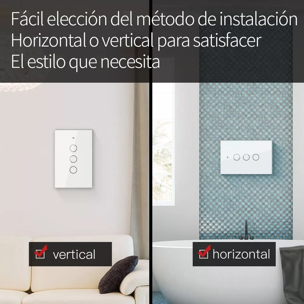 INTERRUPTOR XLD01 3 TOMAS INTELIGENTE WIFI CONTROL VOZ ALEXA GOOGLE TUYA SANTOFA ELECTRONICS BLANCO - 10