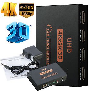 SPLITTER HDMI 1X4 1.4 FULL HD 4K MULTIPLICA SEÑAL CONECTA 4TV SANTOFA ELECTRONICS - 1