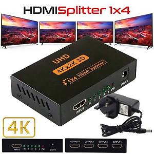 SPLITTER HDMI 1X4 1.4 FULL HD 4K MULTIPLICA SEÑAL CONECTA 4TV SANTOFA ELECTRONICS - 4