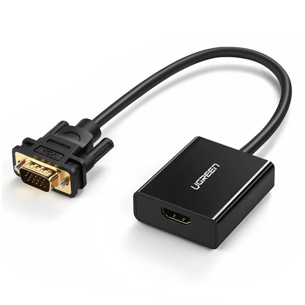 ADAPTADOR CONVERTIDOR VGA A HDMI CON AUDIO UGREEN 1080P 15CM SANTOFA ELECTRONICS S1898 - 3