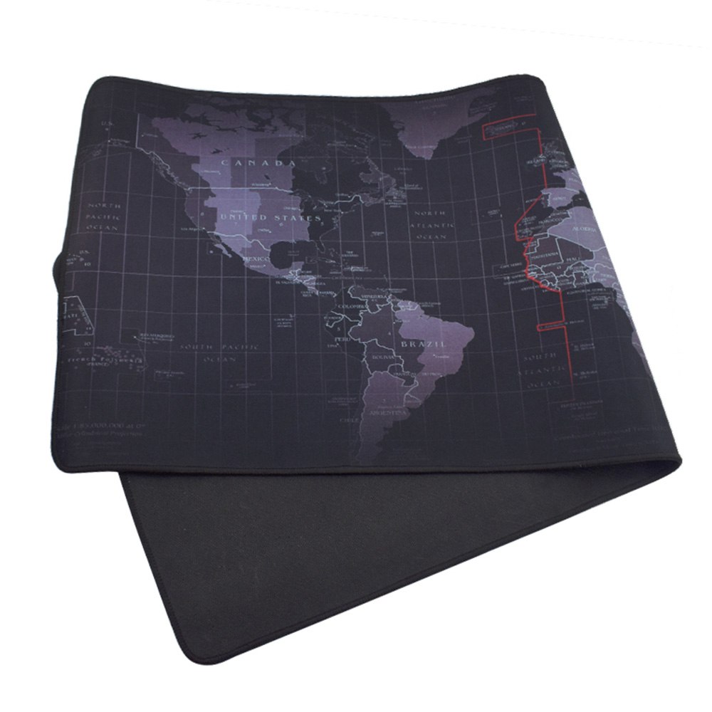 MOUSE PAD BASE ESCRITORIO XXL 40X90CM COMPUTADOR MAPA NEGRO SANTOFA ELECTRONICS S1910 - 4
