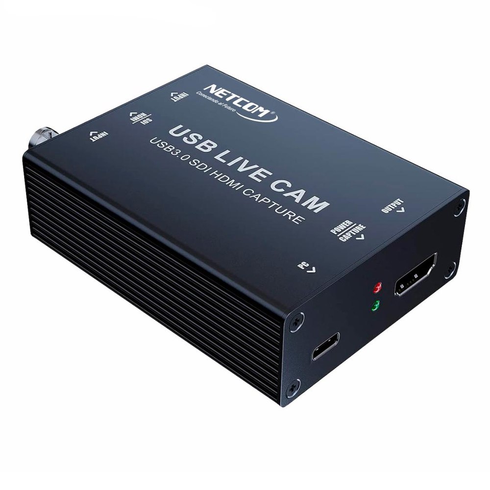 CAPTURADORA DE VIDEO HDMI Y SDI 4K 30HZ USB 3.0 NETCOM UVC SANTOFA ELECTRONICS S1911 - 1