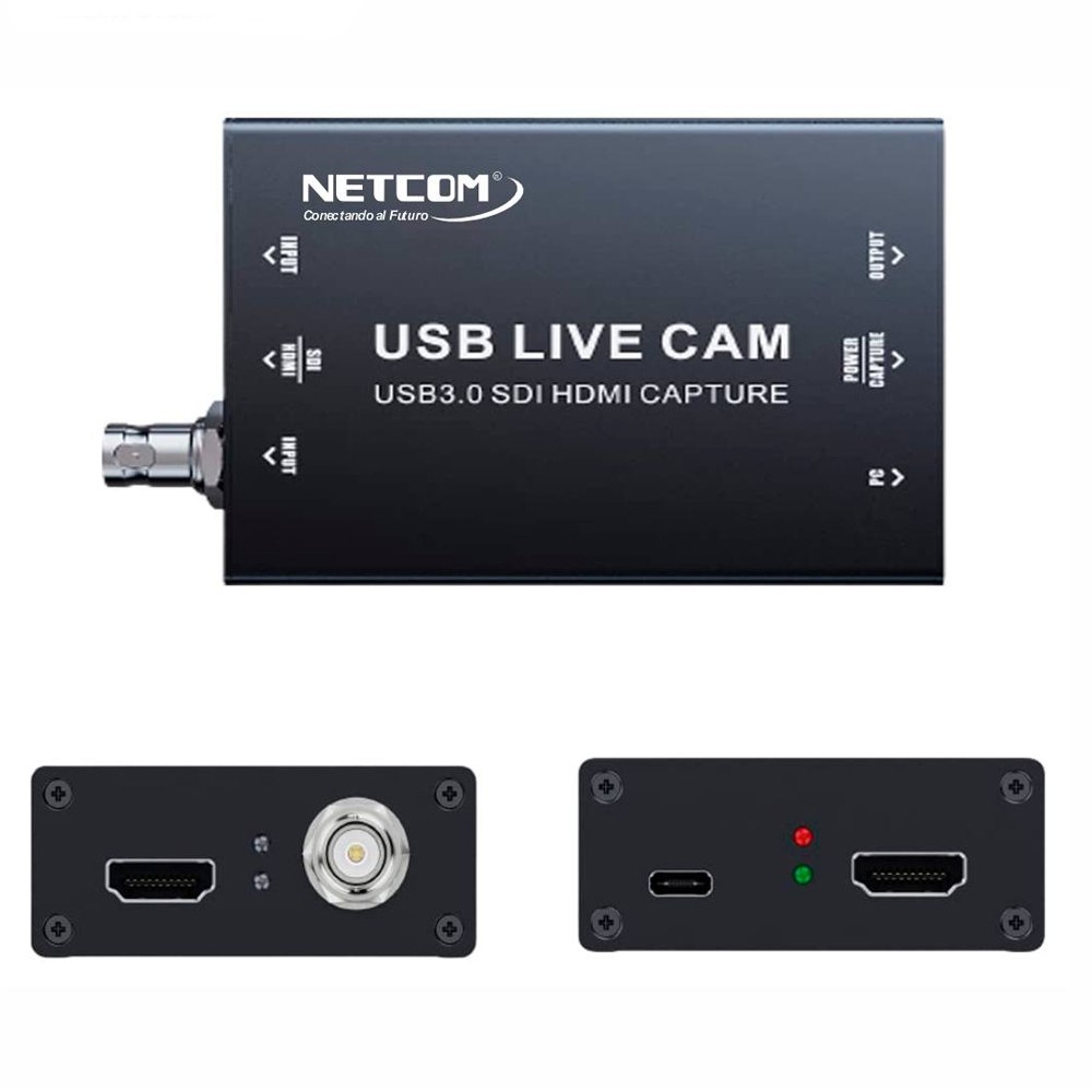 CAPTURADORA DE VIDEO HDMI Y SDI 4K 30HZ USB 3.0 NETCOM UVC SANTOFA ELECTRONICS S1911 - 6