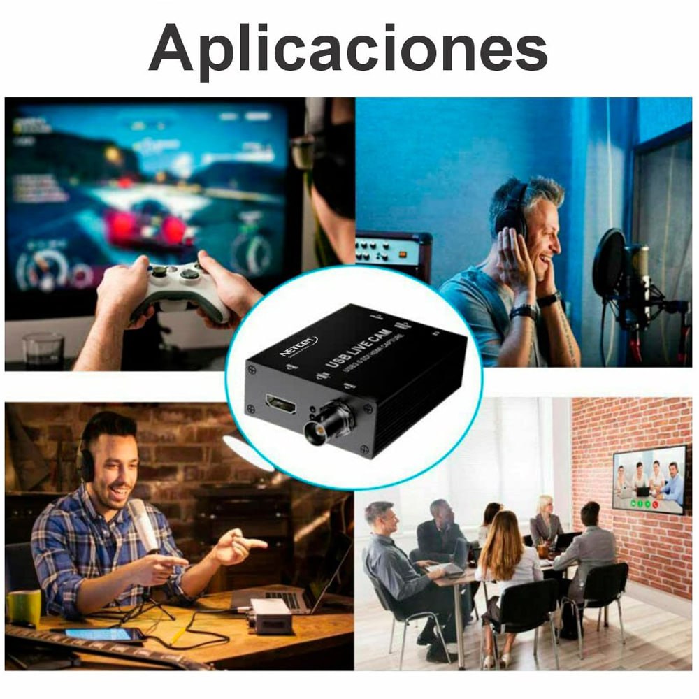 CAPTURADORA DE VIDEO HDMI Y SDI 4K 30HZ USB 3.0 NETCOM UVC SANTOFA ELECTRONICS S1911 - 7