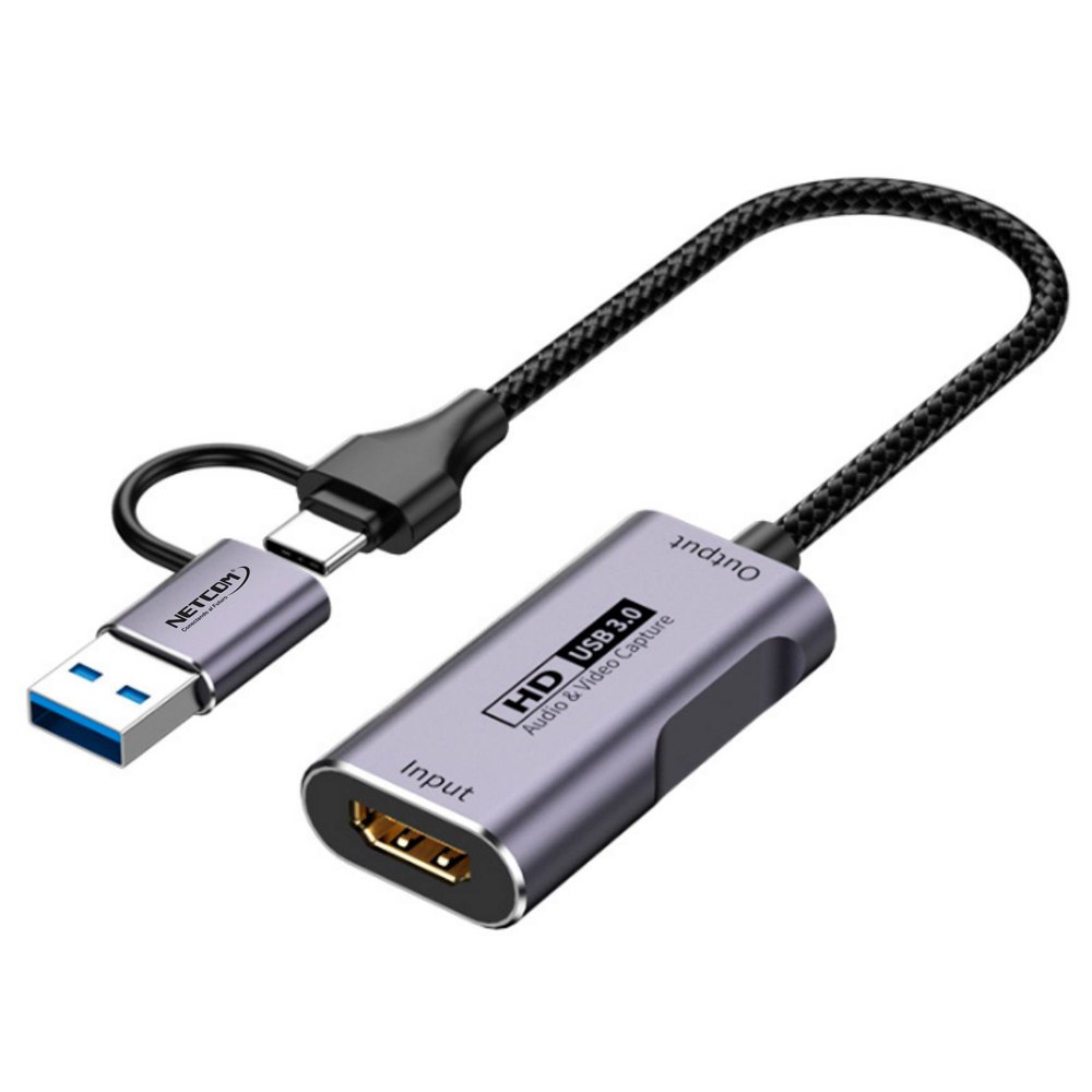 CAPTURADORA DE VIDEO HDMI 4K 60HZ USB 3.0 TIPO C NETCOM
SANTOFA ELECTRONICS S1912 - 1