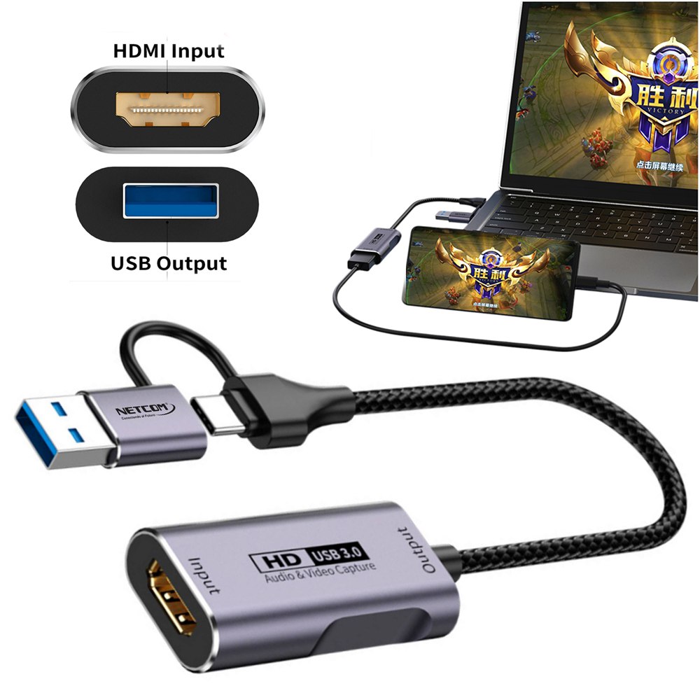 CAPTURADORA DE VIDEO HDMI 4K 60HZ USB 3.0 TIPO C NETCOM
SANTOFA ELECTRONICS S1912 - 9