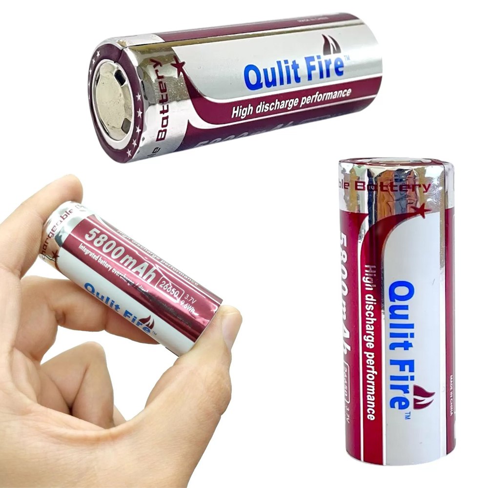 BATERIA DE LITIO 26650 RECARGABLE 3.7V 5800MAH PILA SANTOFA ELECTRONICS S1920 - 2