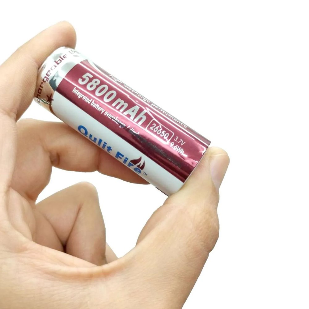 BATERIA DE LITIO 26650 RECARGABLE 3.7V 5800MAH PILA SANTOFA ELECTRONICS S1920 - 5