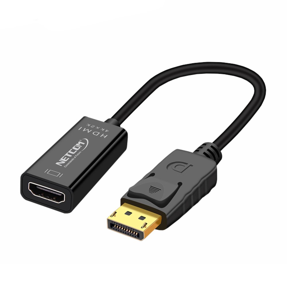 ADAPTADOR CONVERTIDOR DISPLAYPORT A HDMI NETCOM 4K ULTRA HD SANTOFA ELECTRONICS S1933 - 1