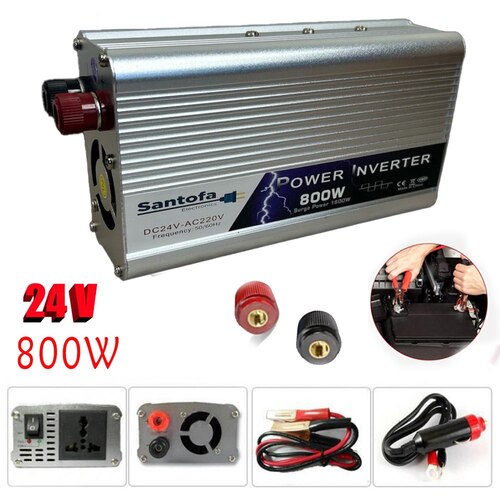 INVERSOR DE CORRIENTE PARA AUTO DE 24V A 220V USB 800W SANTOFA ELECTRONICS S1948 - 4