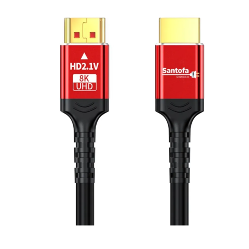 CABLE HDMI 2.1V 8K SANTOFA 3D 5 METROS 4320P PREMIUM 48GBPS HDR EARC SANTOFA ELECTRONICS S1312 - 2