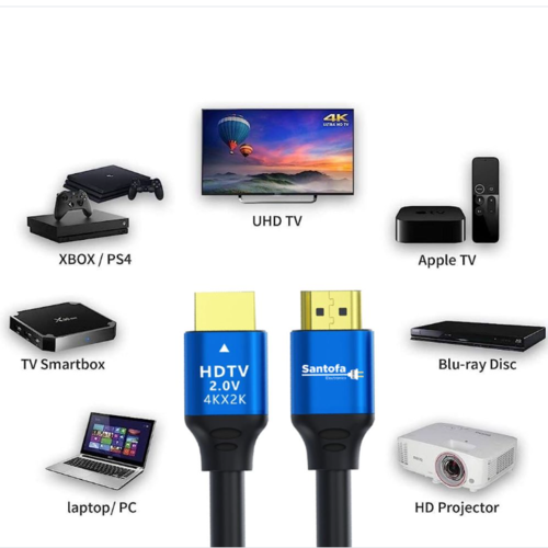CABLE HDMI 2.0 3 METROS SANTOFA ULTRA HD 3D 4K 60HZ 2160P PVC SANTOFA ELECTRONICS  S1303 - 4