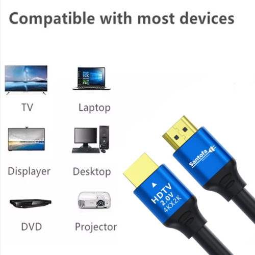 CABLE HDMI 2.0 3 METROS SANTOFA ULTRA HD 3D 4K 60HZ 2160P PVC SANTOFA ELECTRONICS  S1303 - 5