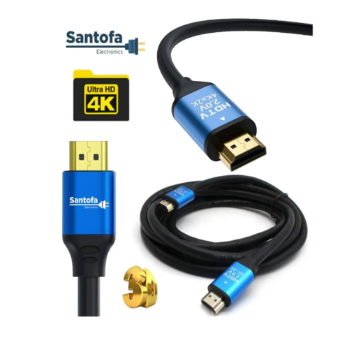 CABLE HDMI 2.0 5 METROS SANTOFA ULTRA HD 3D 4K 60HZ 2160P PVC SANTOFA ELECTRONICS S1304 - 5