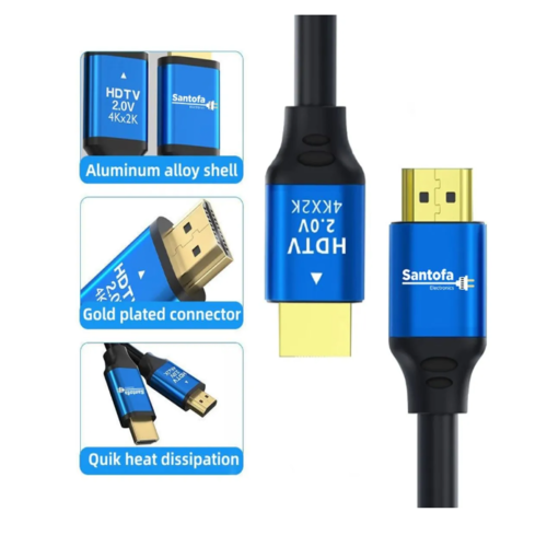 CABLE HDMI 2.0 5 METROS SANTOFA ULTRA HD 3D 4K 60HZ 2160P PVC SANTOFA ELECTRONICS S1304 - 6