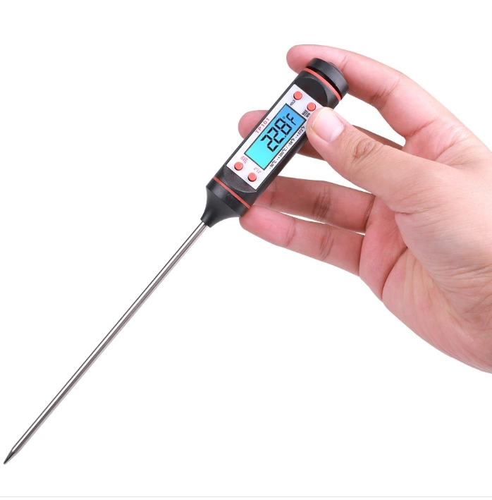 TERMOMETRO DIGITAL COCINA LIQUIDOS SOLIDOS CARNES ACEITE 24CM PARRILLA SANTOFA ELECTRONICS S1174 - 1