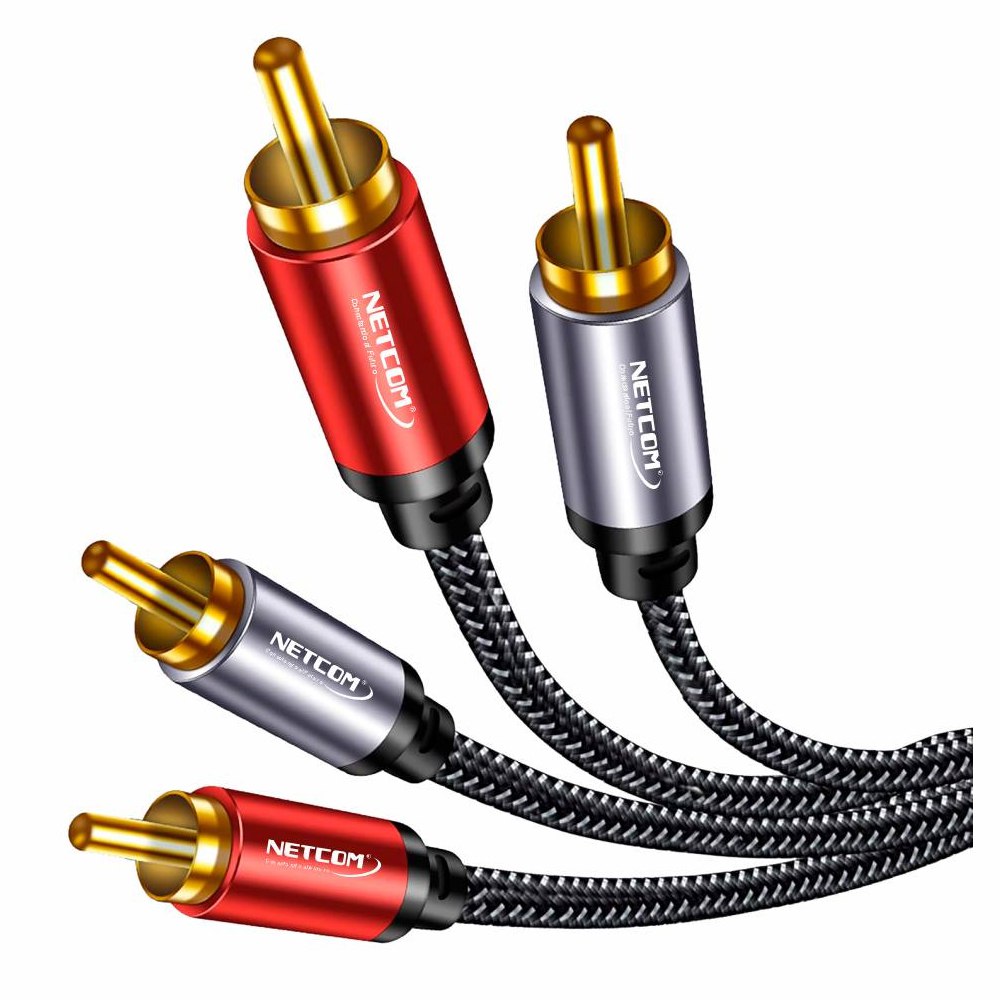 CABLE DE AUDIO 2 RCA A 2 RCA MACHO 1.8 METROS NETCOM SANTOFA ELECTRONICS S1973 - 1