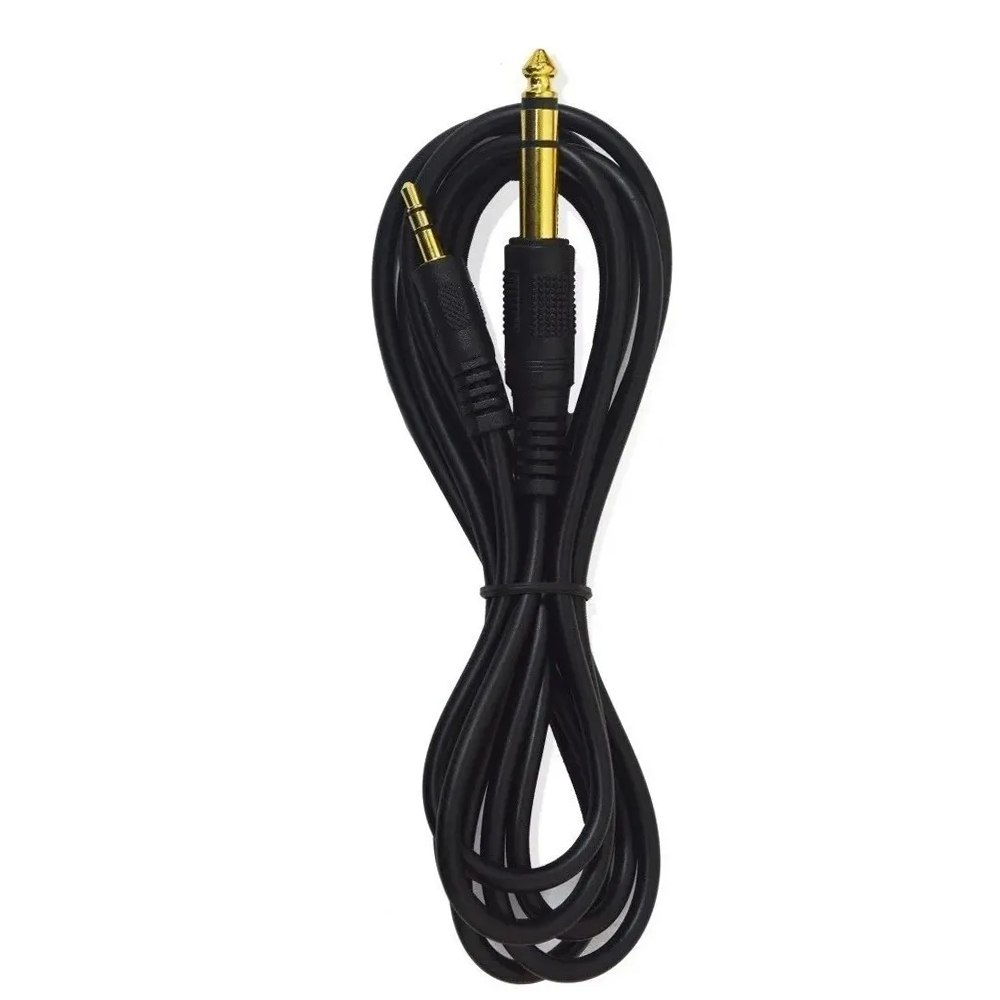 CABLE DE AUDIO 3.5MM MACHO A PLUG 6.35MM MACHO 1.5 METROS SANTOFA ELECTRONICS S1959 - 1