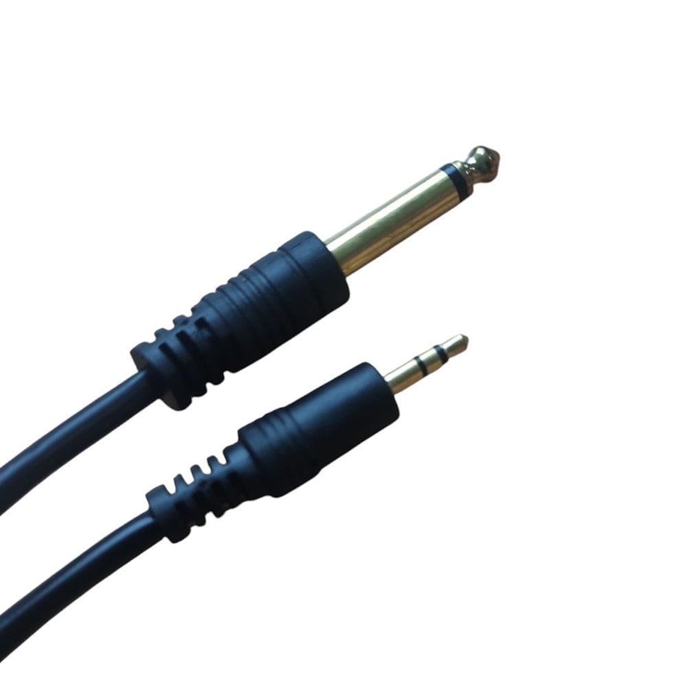 CABLE DE AUDIO 3.5MM MACHO A PLUG 6.35MM MACHO 1.5 METROS SANTOFA ELECTRONICS S1959 - 3