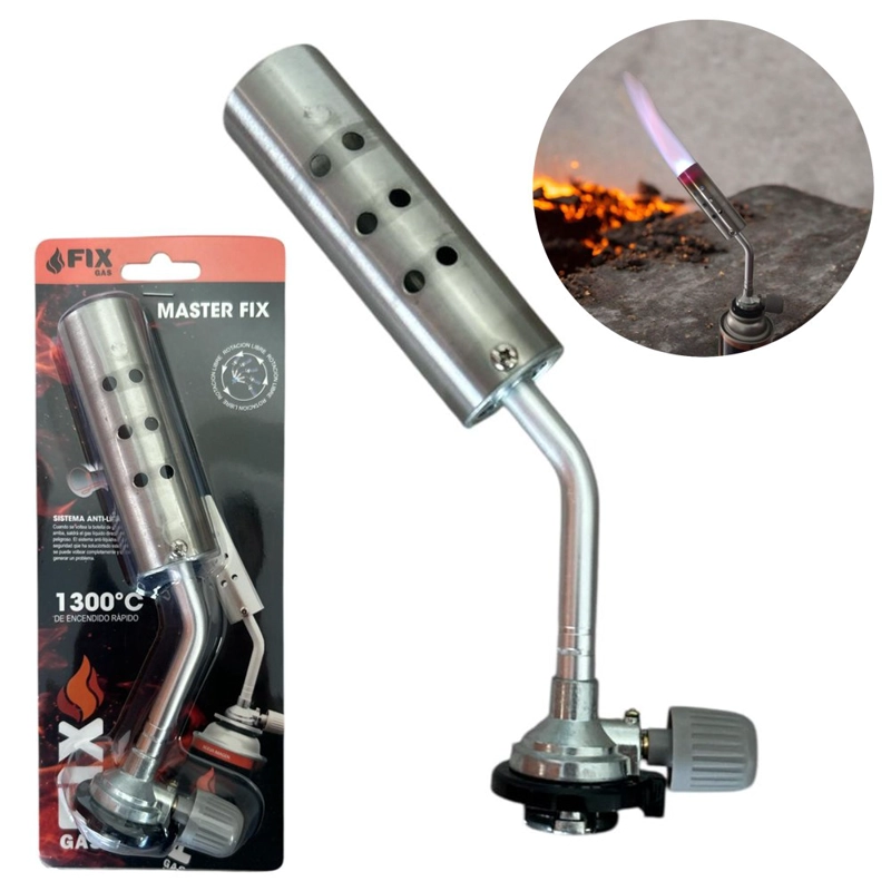 MINI SOPLETE PORTÁTIL FIX PARA COCINA CAMPING FERRETERIA ADAPTABLE CON GAS BUTANO SANTOFA ELECTRONICS S1978 - 5