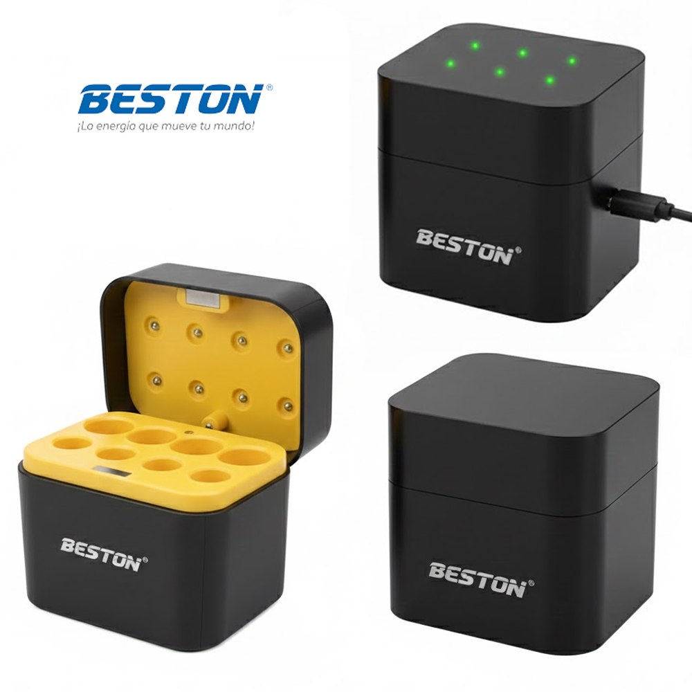 CARGADOR INTELIGENTE DE PILAS BATERÍAS RECARGABLES 4 PUESTOS AA 4 PUESTOS AAA M7037 SANTOFA ELECTRONICS S1991 - 7
