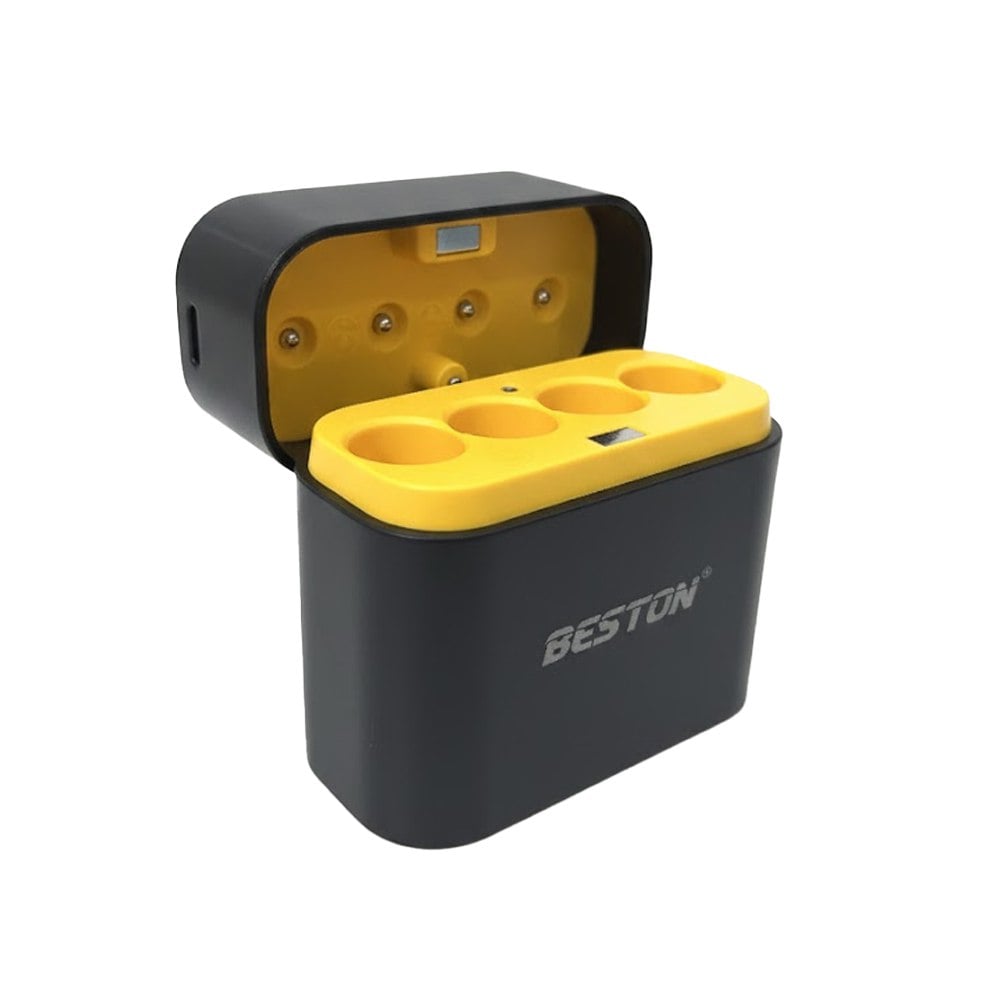 CARGADOR INTELIGENTE DE PILAS BATERÍAS RECARGABLES 4 PUESTOS AA M7035 SANTOFA ELECTRONICS S1994 - 1