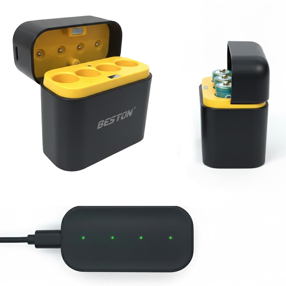 CARGADOR INTELIGENTE DE PILAS BATERÍAS RECARGABLES 4 PUESTOS AA M7035 SANTOFA ELECTRONICS S1994 - 4