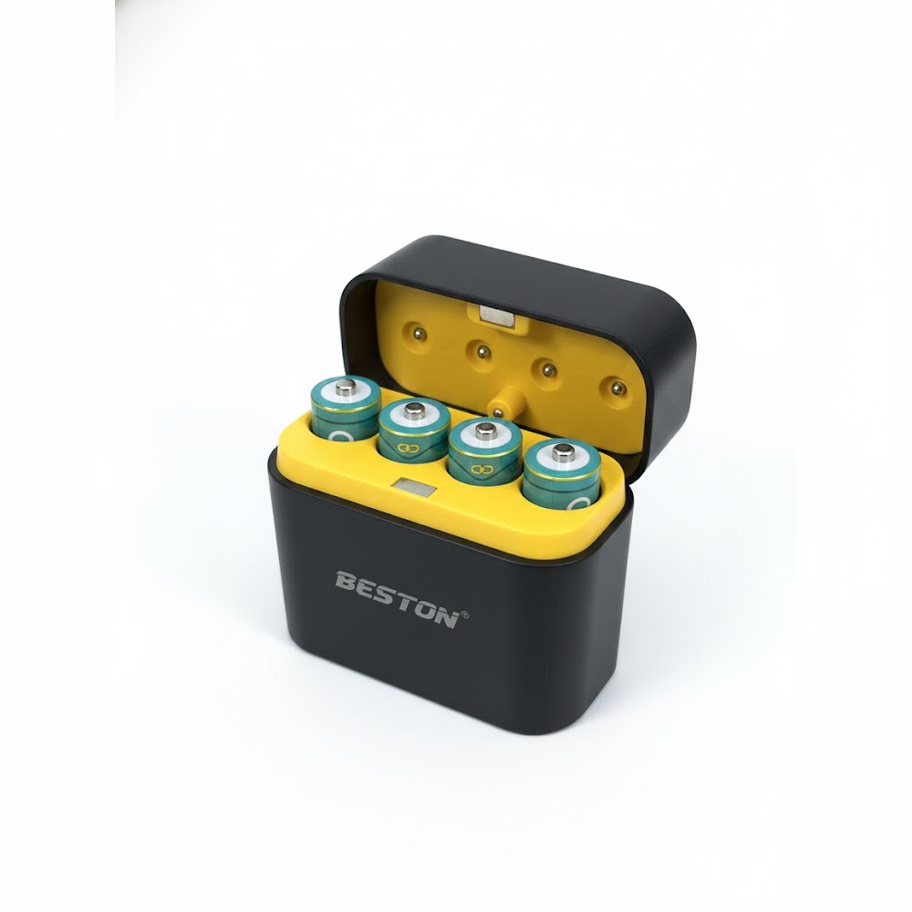 Cargador de pilas baterías AA recargables 4 puestos + 4 baterías AA SANTOFA ELECTRONICS S1995 - 4