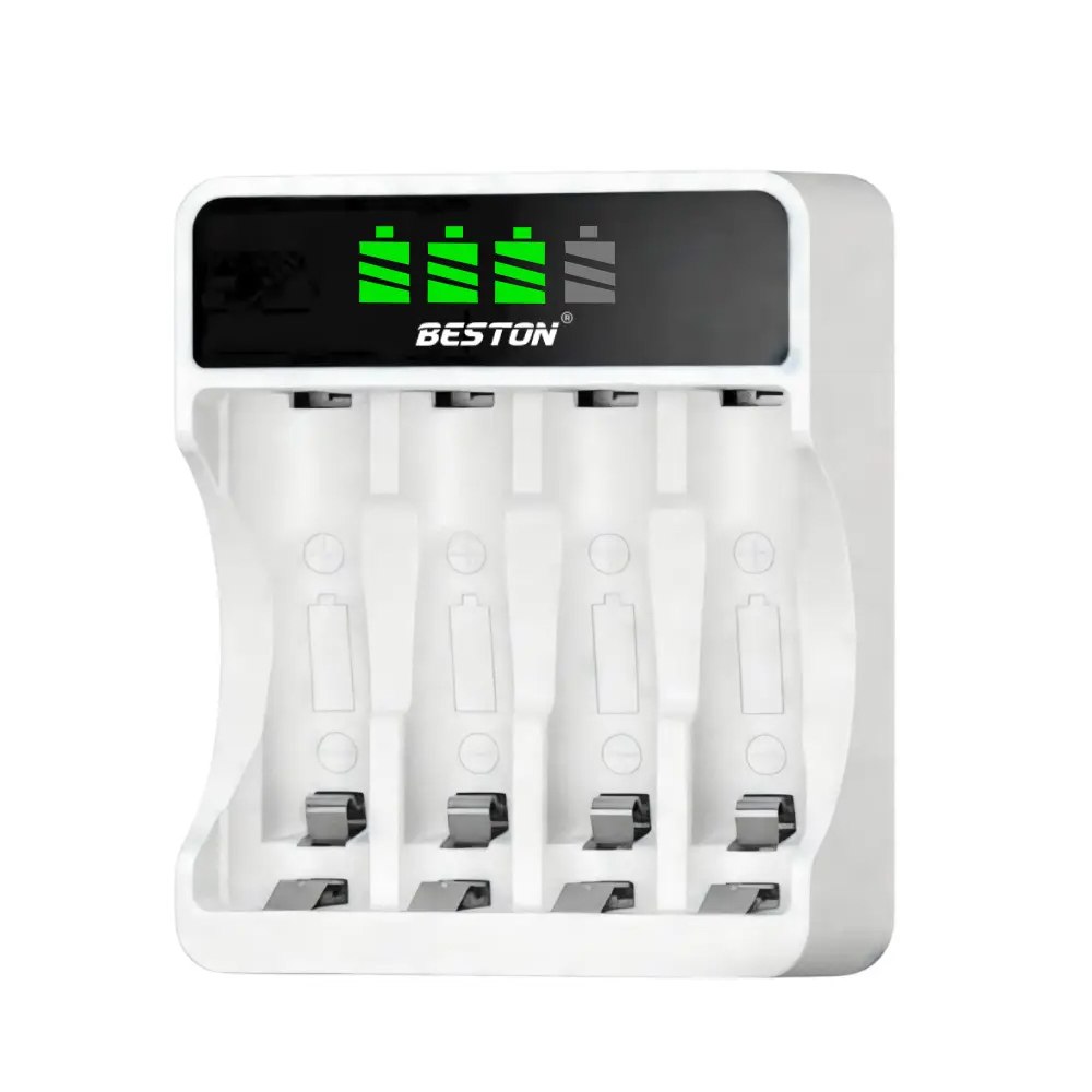 KIT CARGADOR INTELIGENTE CON PANTALLA LCD + 4 PILAS AAA NI-MH SANTOFA ELECTRONCIS S2006 - 1