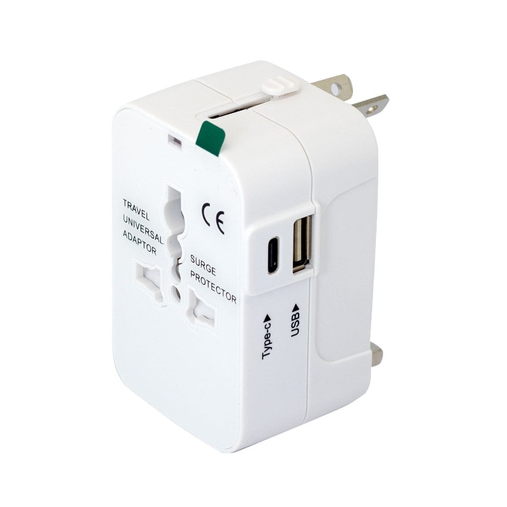 ADAPTADOR INTERNACIONAL ENCHUFE UNIVERSAL VIAJERO 110V 220V + 1 USB + 1 TIPO C S2011SANTOFA ELECTRONICS - 2