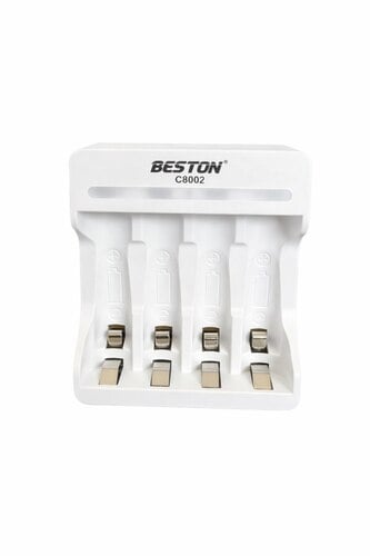 KIT CARGADOR INTELIGENTE DE PILAS + 4 AAA NI-MH 4 PUESTOS BESTON C8002 SANTOFA ELECTRONICS S2021 - 1