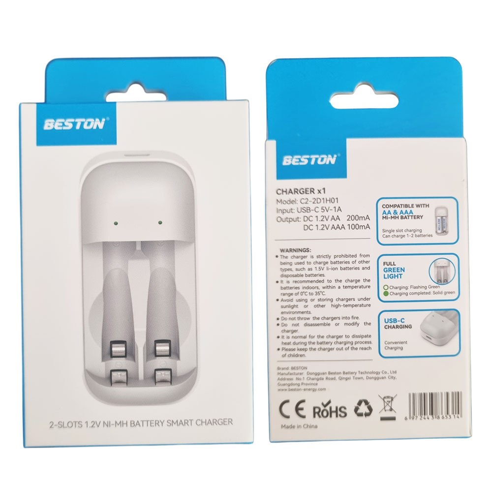CARGADOR INTELIGENTE DE PILAS NI-MH 2 PUESTOS AA Y AAA SANTOFA ELECTRONICS S2023 - 5