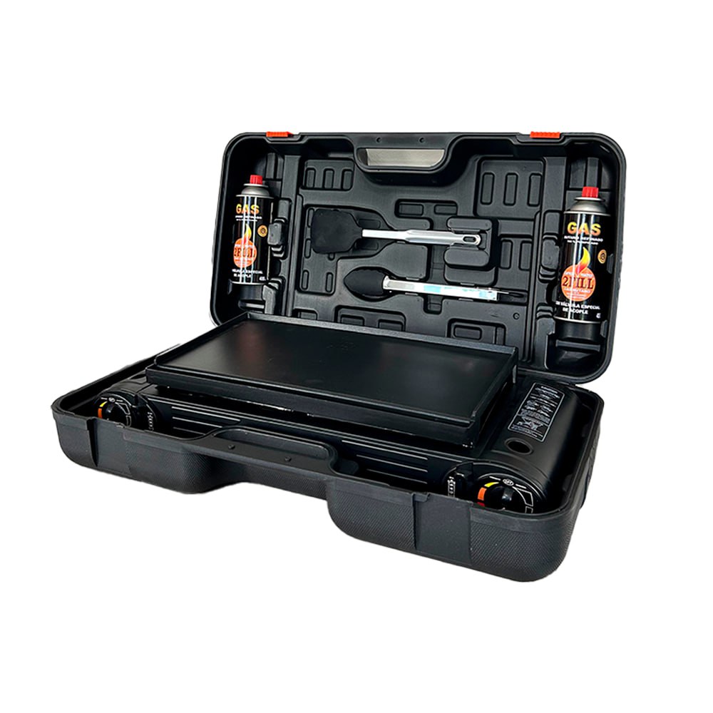 COCINA PARRILLERA PORTÁTIL CON MALETÍN + 2 GAS BUTANO 2FILL SANTOFA ELECTRONICS - 4