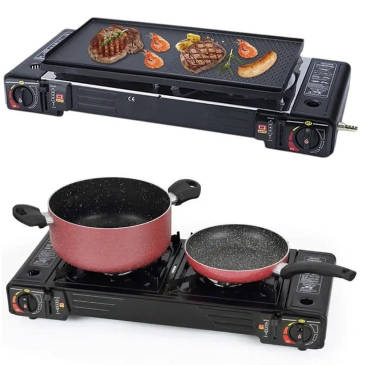 COCINA PARRILLERA PORTÁTIL CON MALETÍN + 2 GAS BUTANO 2FILL SANTOFA ELECTRONICS - 5