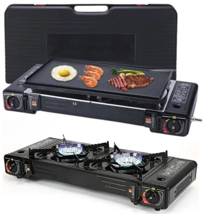 COCINA PARRILLERA PORTÁTIL CON MALETÍN + 2 GAS BUTANO 2FILL SANTOFA ELECTRONICS - 6