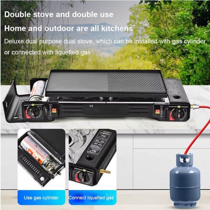 COCINA PARRILLERA PORTÁTIL CON MALETÍN + 2 GAS BUTANO 2FILL SANTOFA ELECTRONICS - 7
