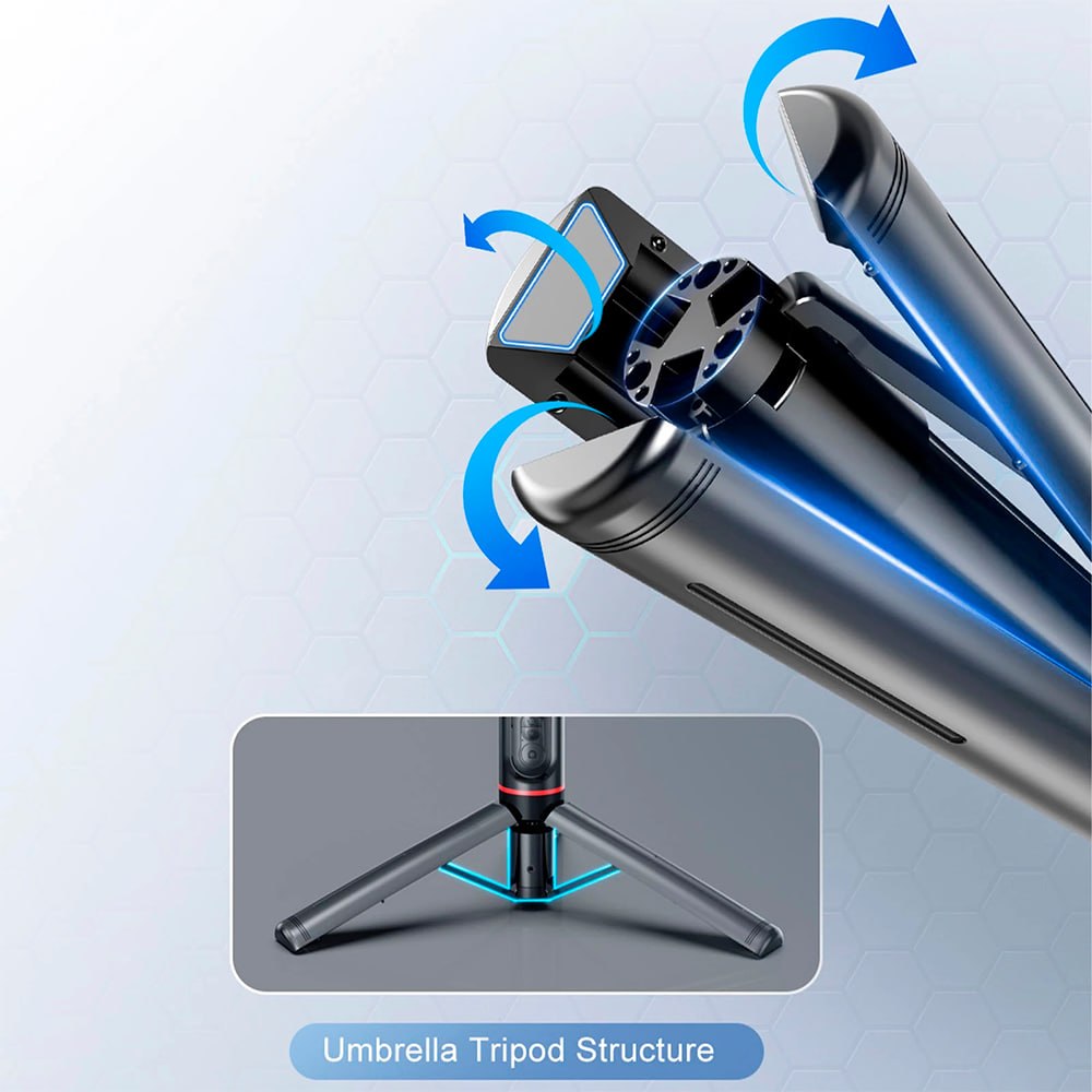 SELFIE STICK TRÍPODE INTELIGENTE CON ESTABILIZADOR AI Y CONTROL BLUETOOTH SANTOFA ELECTRONICS S2029 - 5