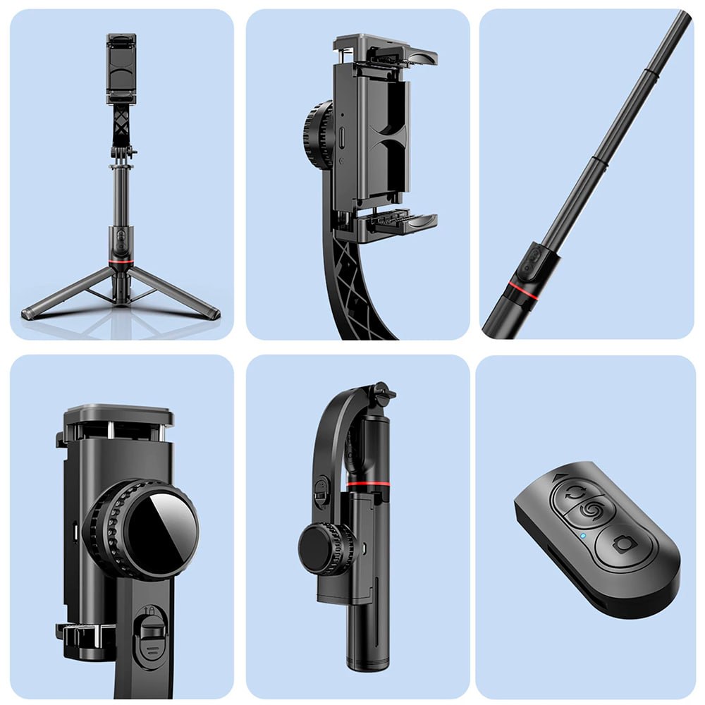 SELFIE STICK TRÍPODE INTELIGENTE CON ESTABILIZADOR AI Y CONTROL BLUETOOTH SANTOFA ELECTRONICS S2029 - 6