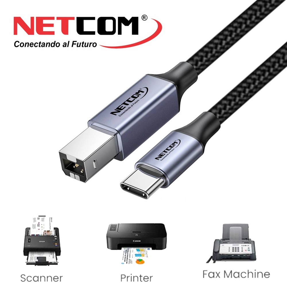 CABLE IMPRESORA TIPO C USB 2.0 TIPO B A USB C 1.8 METROS SANTOFA ELECTRONICS S1172 - 2